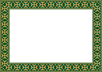 Vintage ornamental frame and border design with ethnic pattern.