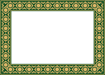 Obraz premium Vintage ornamental frame and border design with ethnic pattern.