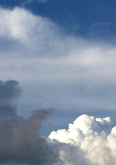 Abstract colorful cloudy sky background. Clouds of different shapes. Nice picture. Cover. Wallpaper. copy space.