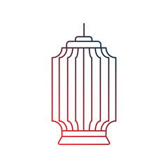 light gradient outline icon with white background vector stock illustration