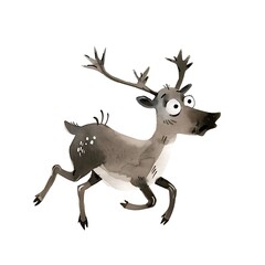 Obraz premium there is a drawing of a reindeer with a big nose