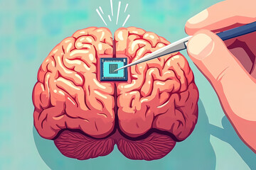 Enhancing cognitive capabilities through technology in a creative and artistic representation of the human brain