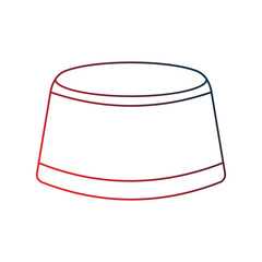 hat gradient outline icon with white background vector stock illustration