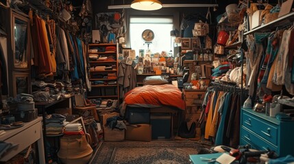 Obraz premium A Cluttered Bedroom