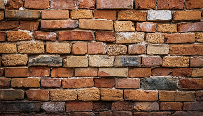 Obraz premium rustic wall of layered worn brick edges timeless beauty of rustic brick wall background concept