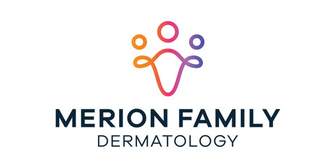 People colorful logo icon design minimal style illustration. Community human Logo template vector.