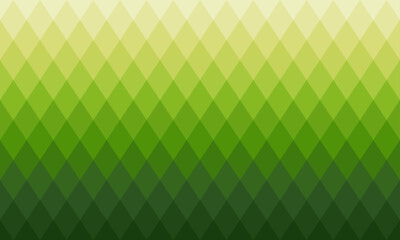 Green gradient abstract background rhombus shape pattern. Abstract fir or pine forest. Modern vector illustration.