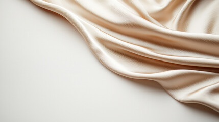 Obraz premium Soft, silky fabric draped elegantly on neutral background