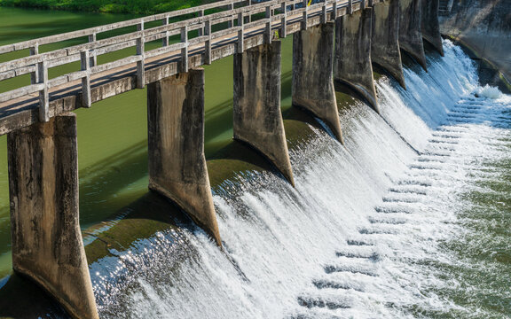 Weirs to slow down water from natural water sources.