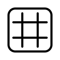 Tictac Toe Icon Vector Symbol Design Illustration