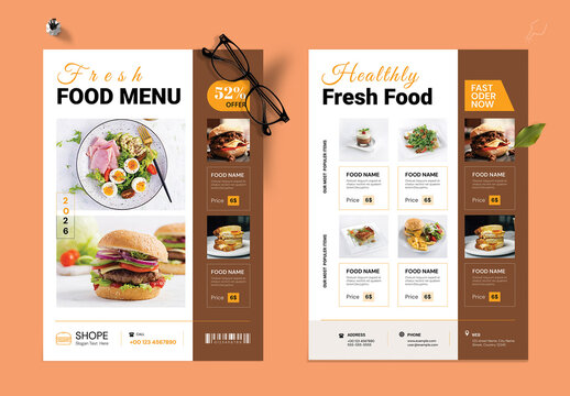 Food Menu Flyer Layout