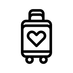 Luggage Icon Vector Symbol Design Illustration