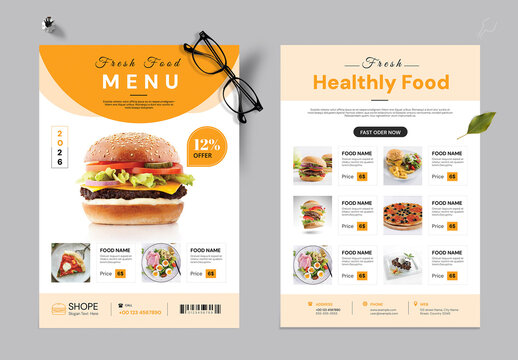 Food Menu Flyers Template