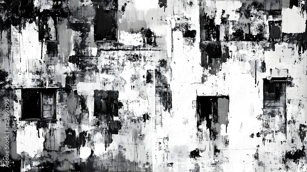 Aufkleber dramatic monochrome abstract geometric patterns and textured backgrounds perfect for modern digital 