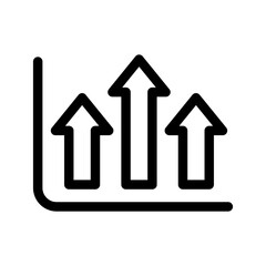 Growth Graph Icon Vector Symbol Design Illustration