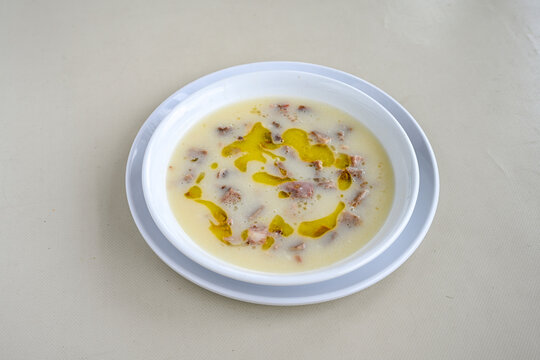 Turkish Traditional Tripe Soup. Iskembe, tuzlama, sirdan, beyran, ayak paca, kelle paca corbasi.