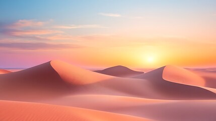 Desert Dunes Sunset Golden Hour Landscape