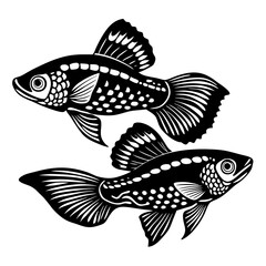 Fototapeta premium set of fish