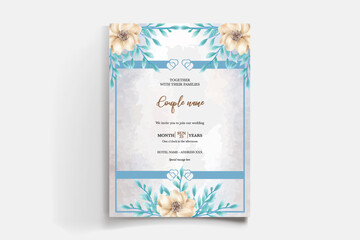 BRIDAL SHOWER FLORAL INVITATION TEMPLATE