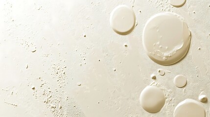 Abstract Cream Paint Texture With Circular Splashes