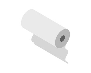 Textile roll vector icon. Paper tube illustration design for kitchen cleaning towel, carpet, scroll whatman, fabric.