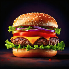 Juicy Cheeseburger 3 generative AI 