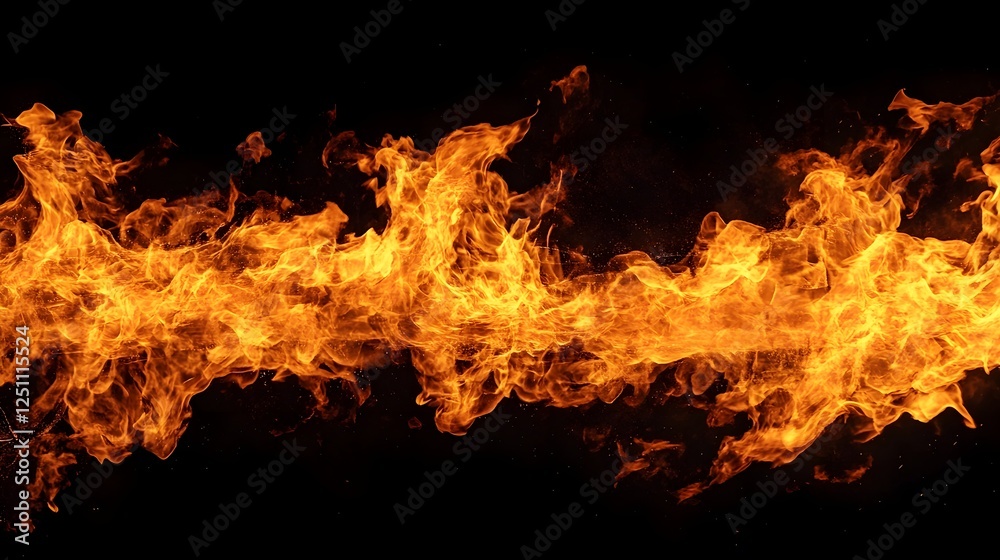 Poster intense fiery flames raging and burning in a dramatic blaze of destruction and chaos the image depic