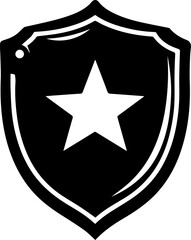 Badge vector design simple and elegant black and white