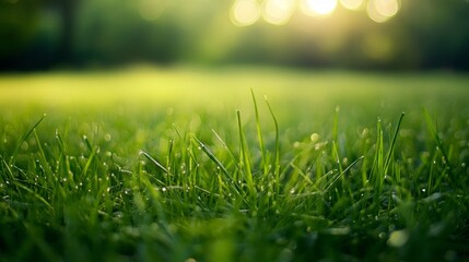 Fototapeta premium Creating stunning visuals nature textures outdoor close-up defocused green grass texture