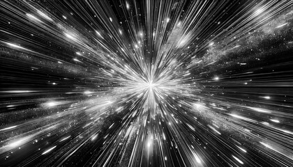 Obraz premium 白黒の集中線スパークの壁紙背景素材1