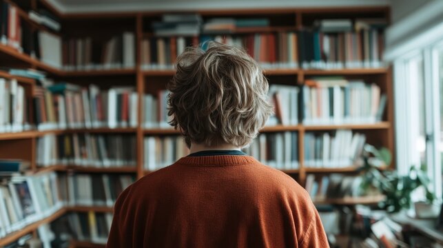 A child stands in a cozy library corner, surrounded by books and warm lighting, evoking feelings of comfort and curiosity in the exploration of stories and knowledge.