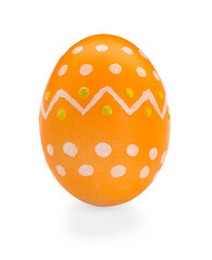 Happy Easter. Bright painted egg isolated on white