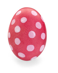 Happy Easter. Bright painted egg isolated on white