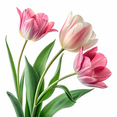 Naklejka premium Elegant Pink Tulips Vibrant Floral Beauty for Home and Garden
