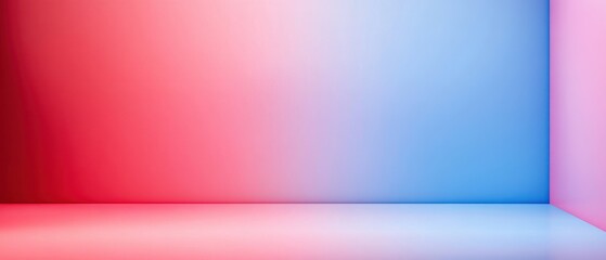 Fototapeta premium A gradient backdrop with red and blue hues, creating a vibrant and modern space, ideal for photography or artistic presentations.