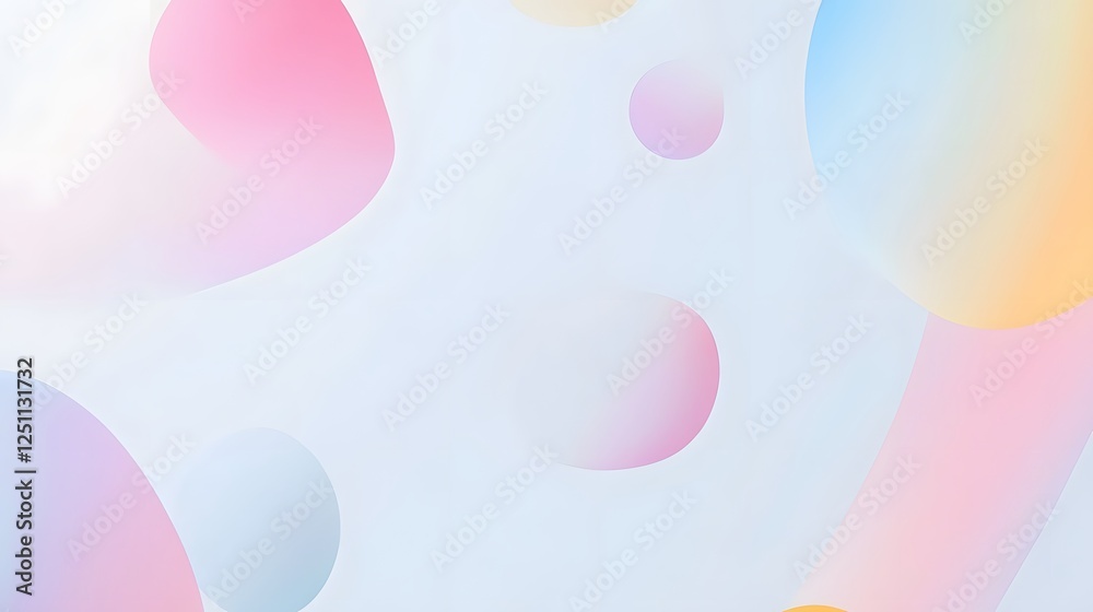 Poster pastel gradient shapes abstract background for digital designs and visuals