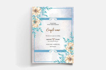 BRIDAL SHOWER FLORAL INVITATION TEMPLATE