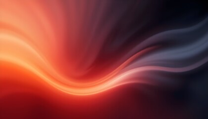 Fototapeta premium A dynamic abstract background featuring smooth flowing light waves in red and black. Perfect for modern designs, tech, and branding.