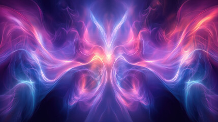 vibrant abstract design with swirling purple and blue hues creates mesmerizing visual effect