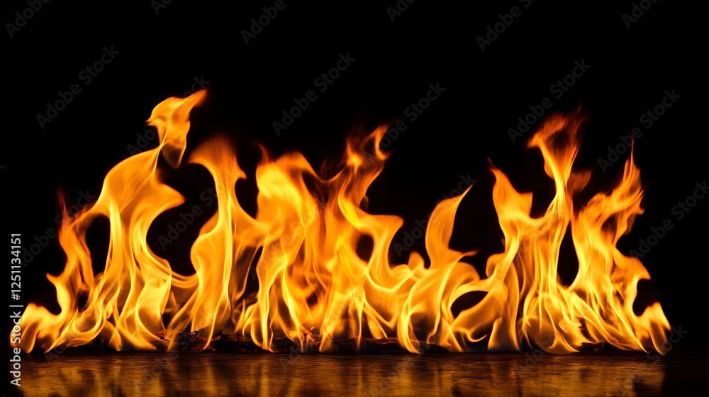 Poster raging inferno of blazing flames highlighting the intensity and destructive power of uncontrolled fi