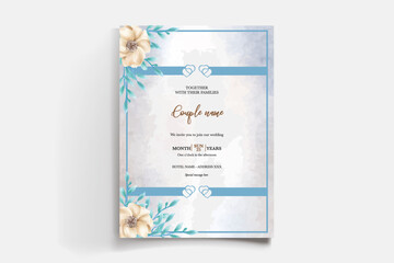 BRIDAL SHOWER FLORAL INVITATION TEMPLATE