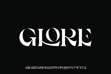 Obraz premium Display alphabet font vector design suitable for headline, poster, logo, magazine and many more