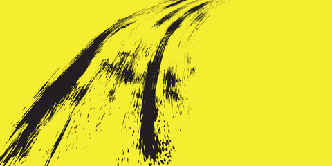 Tire tread marks, wheel textures, tire marks - car racing, motocross, drift, rally, off-road and others. Vector black isolated texture in grunge style with splashes.eps10 © abdmuhyi