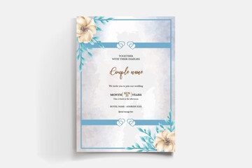 BRIDAL SHOWER FLORAL INVITATION TEMPLATE