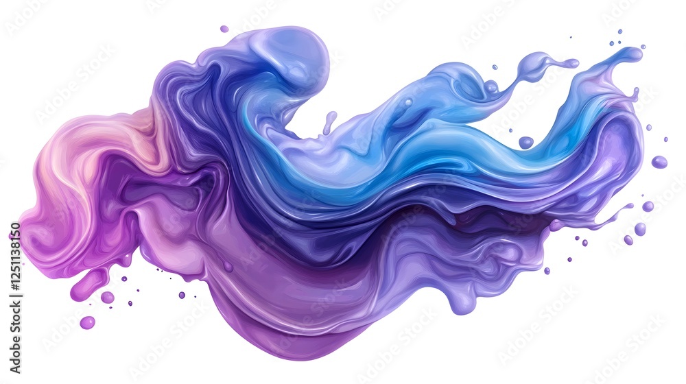 Poster Stunning abstract digital artwork featuring a mesmerizing display of fluid swirling shapes in a vivid array of colors  The dynamic energetic composition creates a captivating