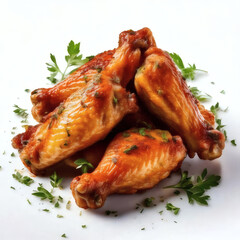 Delicious BBQ Chicken Wings generative AI 