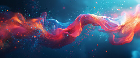 Abstract Flow of Colorful Light and Energy