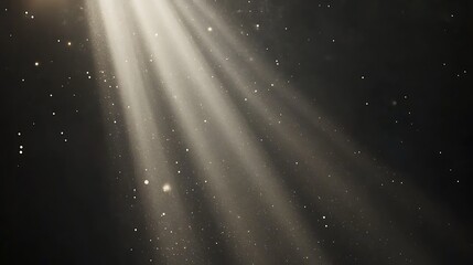 Light rays shining on dark background