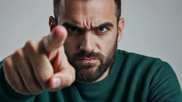 The Man with Intense Expression