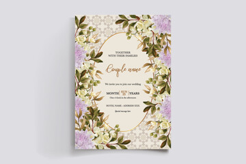 BRIDAL SHOWER FLORAL INVITATION TEMPLATE